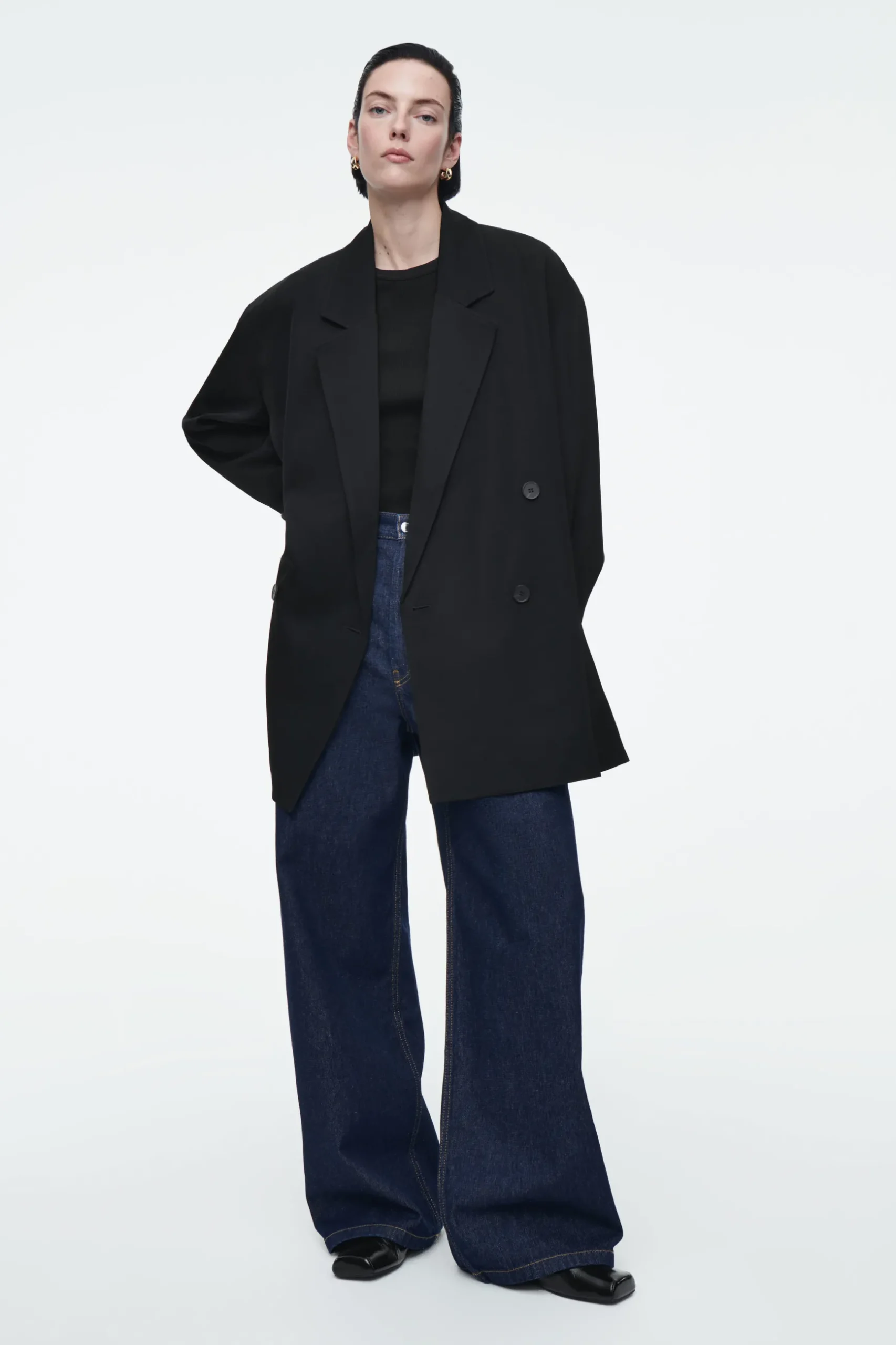 Discount COS DRAPOWANA DWURZĘDOWA MARYNARKA OVERSIZE