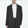Outlet COS DRAPOWANA MARYNARKA W PRĄŻKI – REGULAR FIT