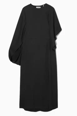 Clearance COS DRAPOWANA SUKIENKA MINI Z ASYMETRYCZNYMI RĘKAWAMI