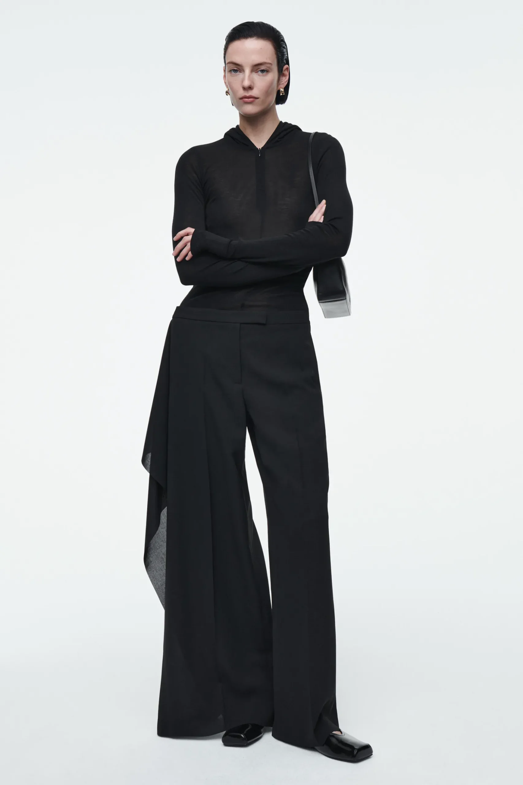 Discount COS DRAPOWANE PROSTE SPODNIE – RELAXED FIT