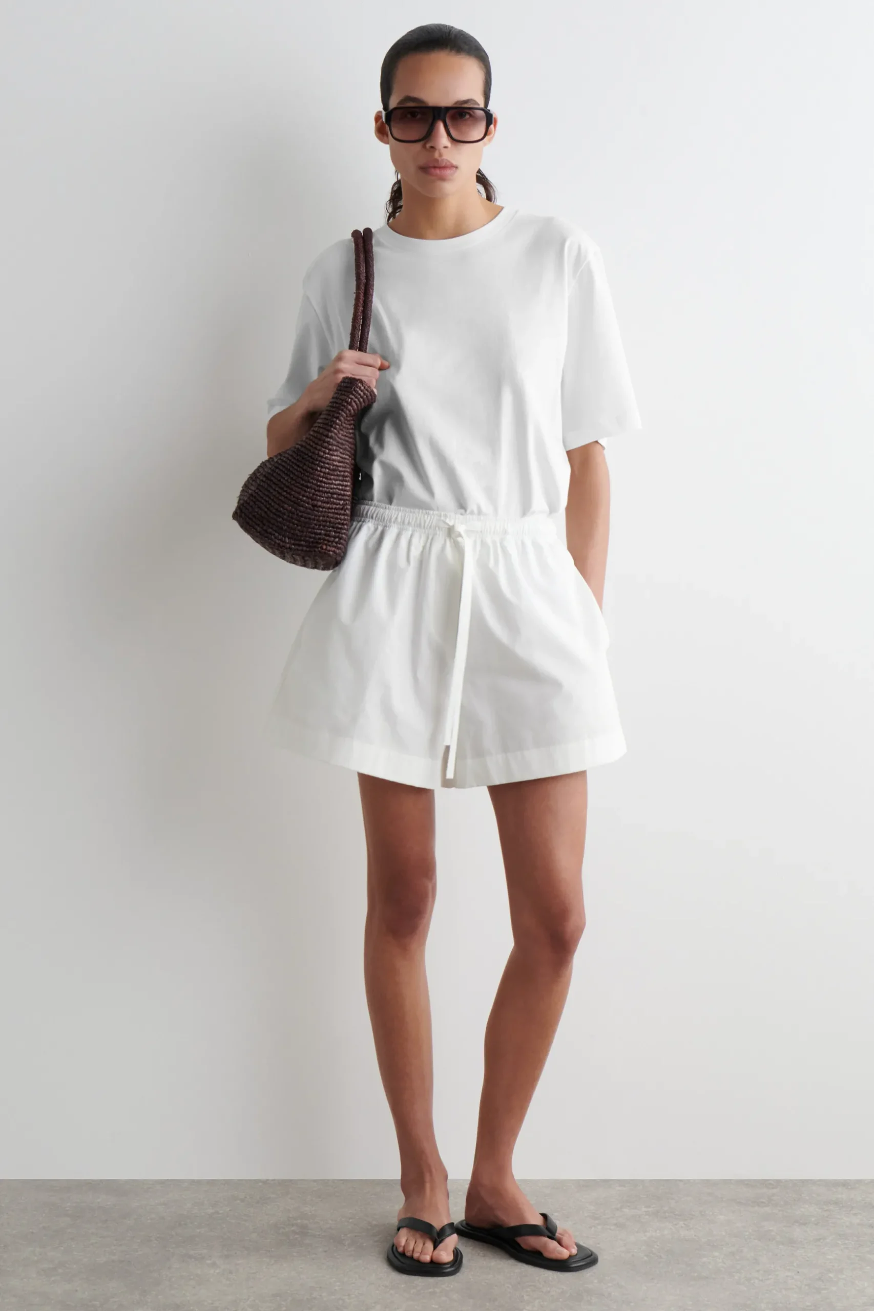 Sale COS DRAWSTRING COTTON SHORTS