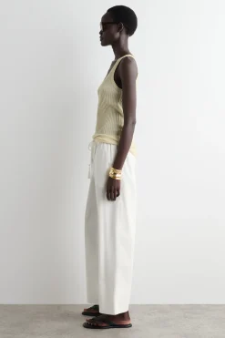 Fashion COS DRAWSTRING COTTON TROUSERS