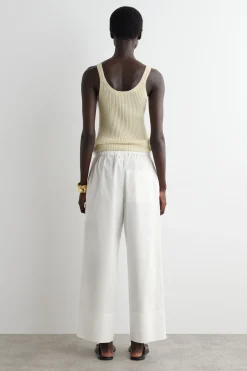 Fashion COS DRAWSTRING COTTON TROUSERS