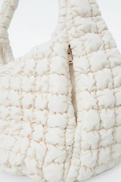 Fashion COS DUŻA TOREBKA PIKOWANA NA RAMIĘ Jasnobeżowy