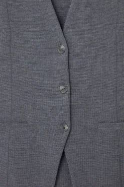 Fashion COS DŁUGA KAMIZELKA Z WEŁNIANEJ DZIANINY