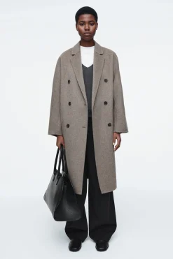Outlet COS DWURZĘDOWY WEŁNIANY PŁASZCZ OVERSIZE