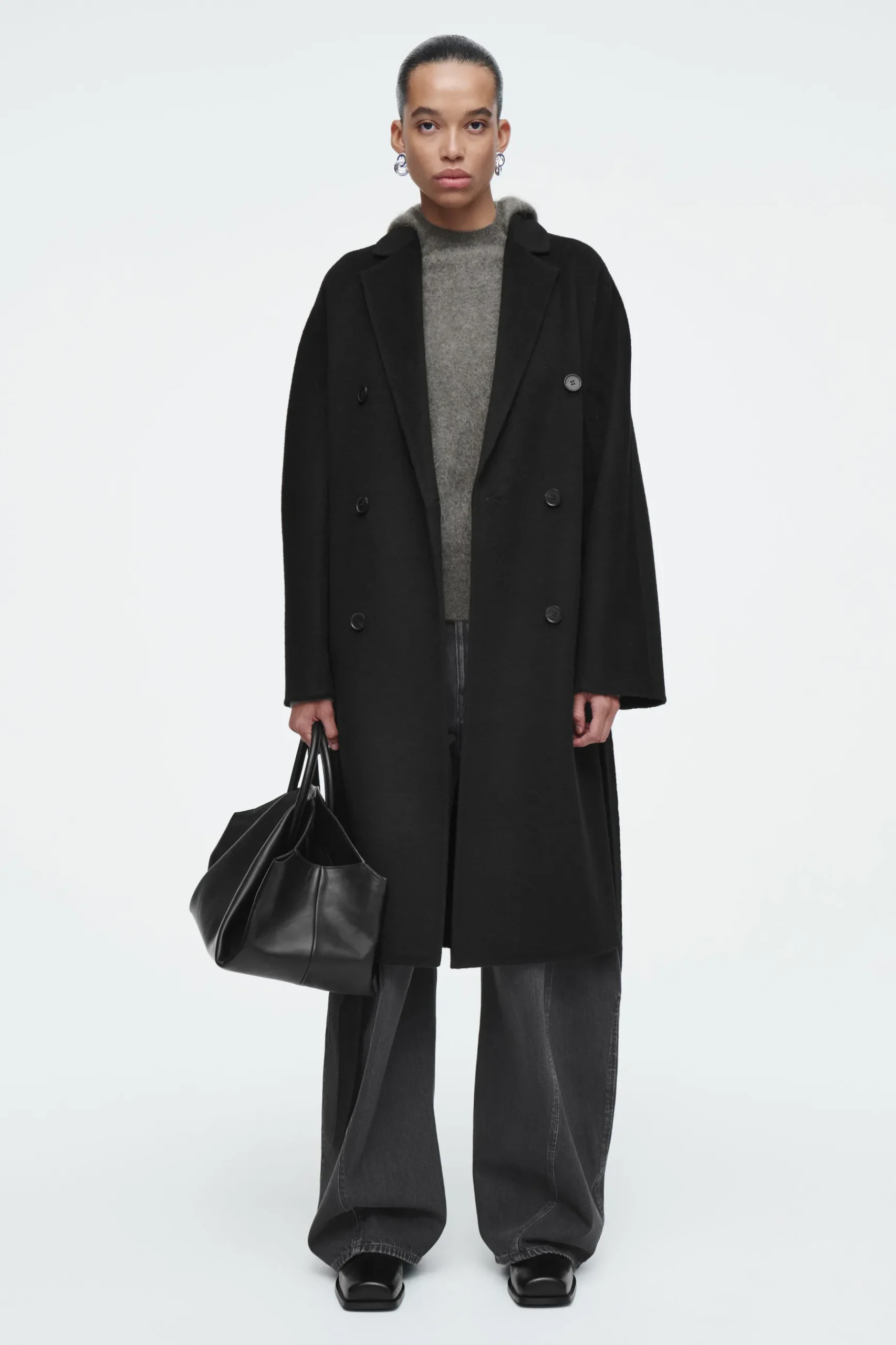 Discount COS DWURZĘDOWY WEŁNIANY PŁASZCZ OVERSIZE