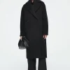 New COS DWURZĘDOWY WEŁNIANY PŁASZCZ OVERSIZE