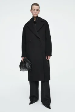 New COS DWURZĘDOWY WEŁNIANY PŁASZCZ OVERSIZE