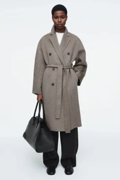 Outlet COS DWURZĘDOWY WEŁNIANY PŁASZCZ OVERSIZE