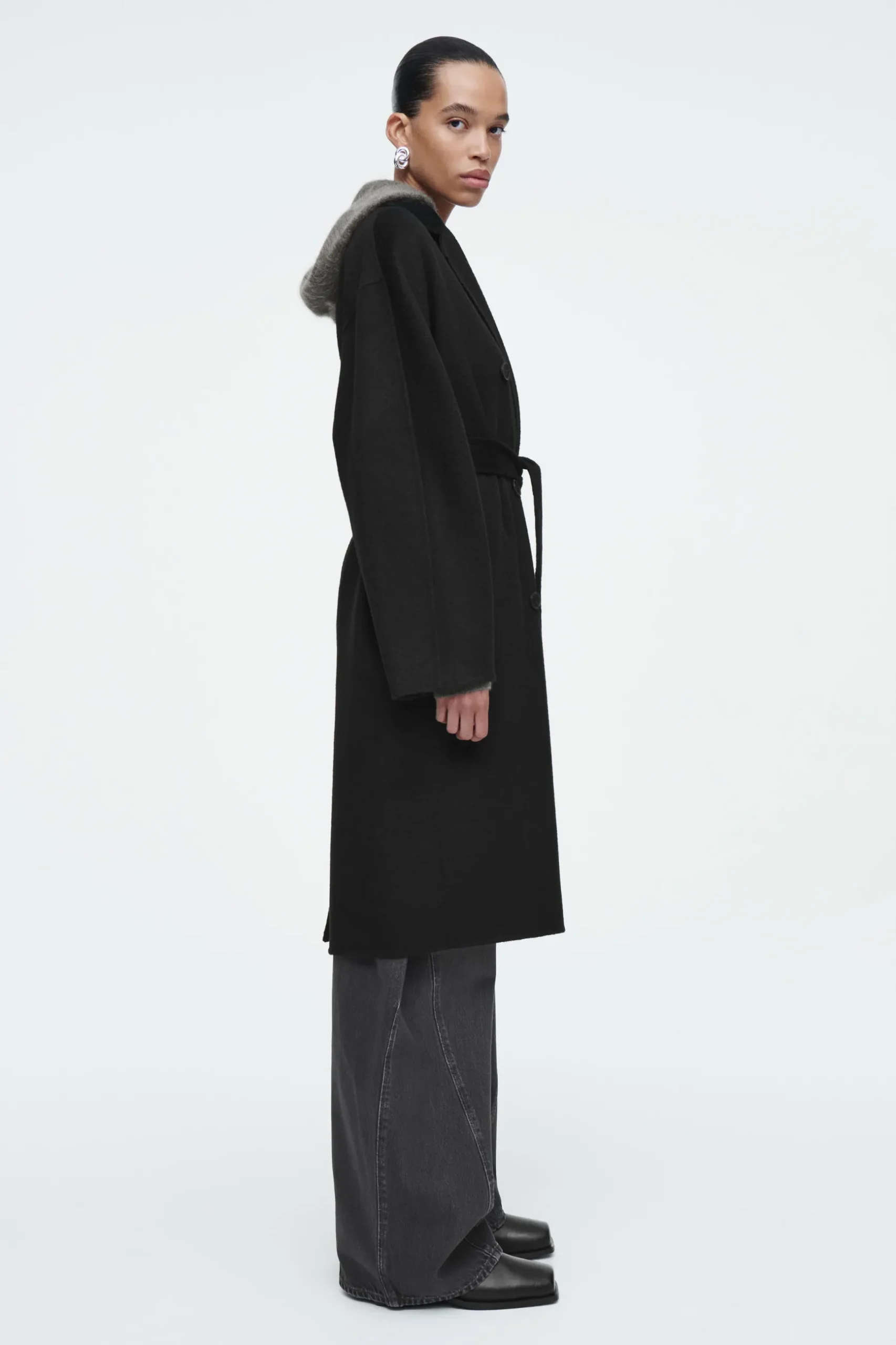 Discount COS DWURZĘDOWY WEŁNIANY PŁASZCZ OVERSIZE