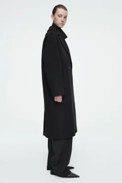 New COS DWURZĘDOWY WEŁNIANY PŁASZCZ OVERSIZE