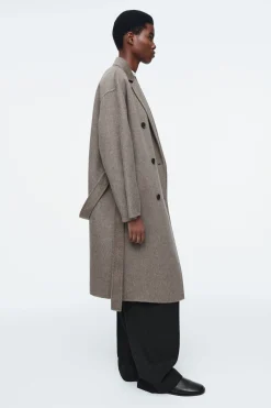 Outlet COS DWURZĘDOWY WEŁNIANY PŁASZCZ OVERSIZE