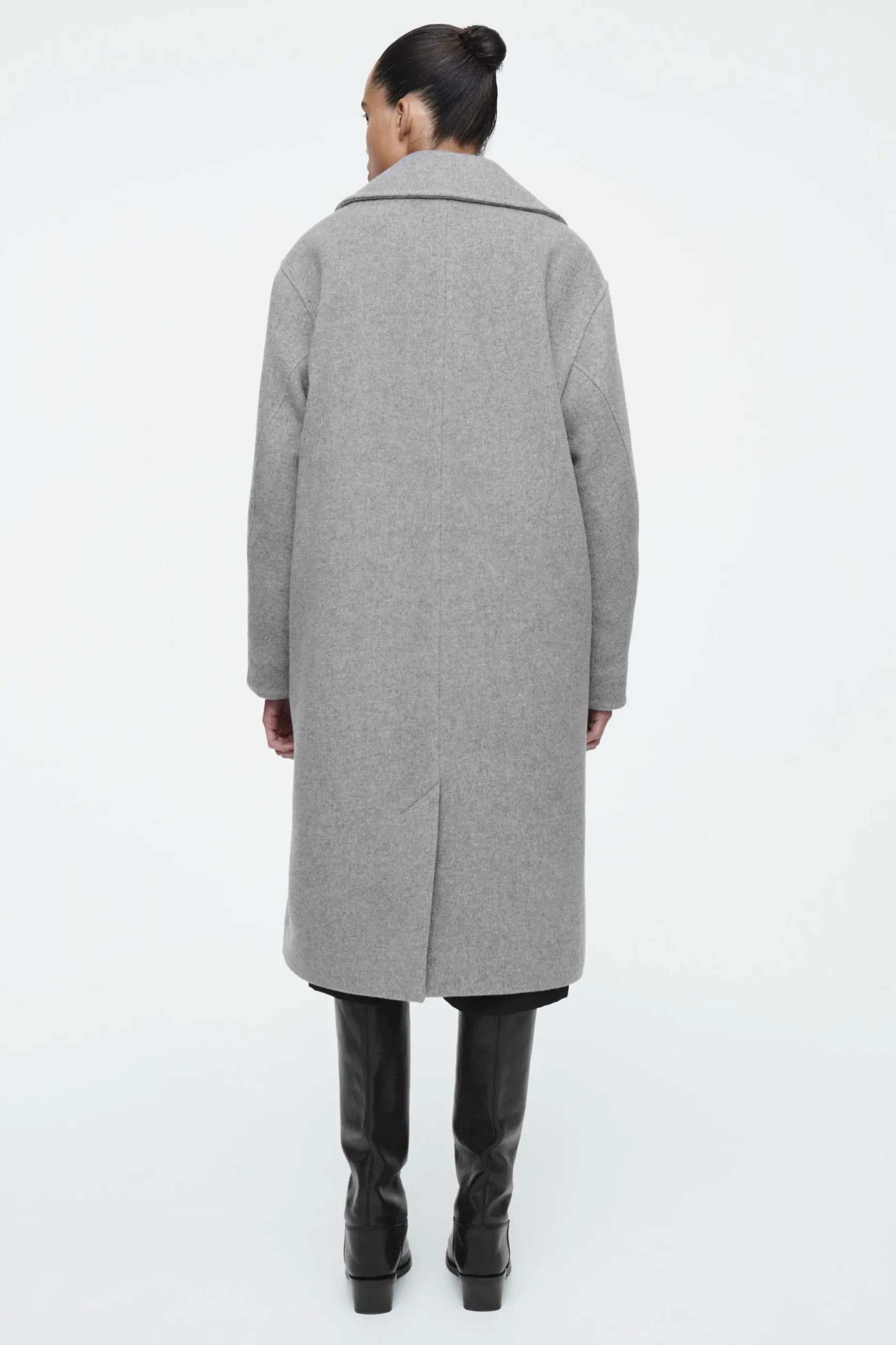 Hot COS DWURZĘDOWY WEŁNIANY PŁASZCZ OVERSIZE