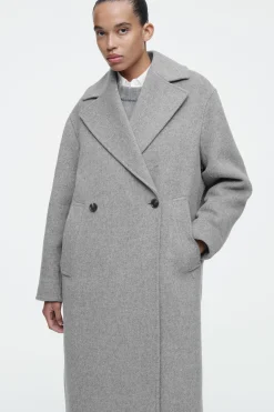 Hot COS DWURZĘDOWY WEŁNIANY PŁASZCZ OVERSIZE