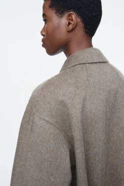 Outlet COS DWURZĘDOWY WEŁNIANY PŁASZCZ OVERSIZE