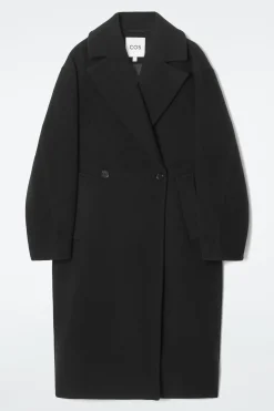 New COS DWURZĘDOWY WEŁNIANY PŁASZCZ OVERSIZE
