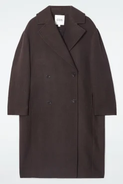 Fashion COS DWURZĘDOWY WEŁNIANY PŁASZCZ W JODEŁKĘ