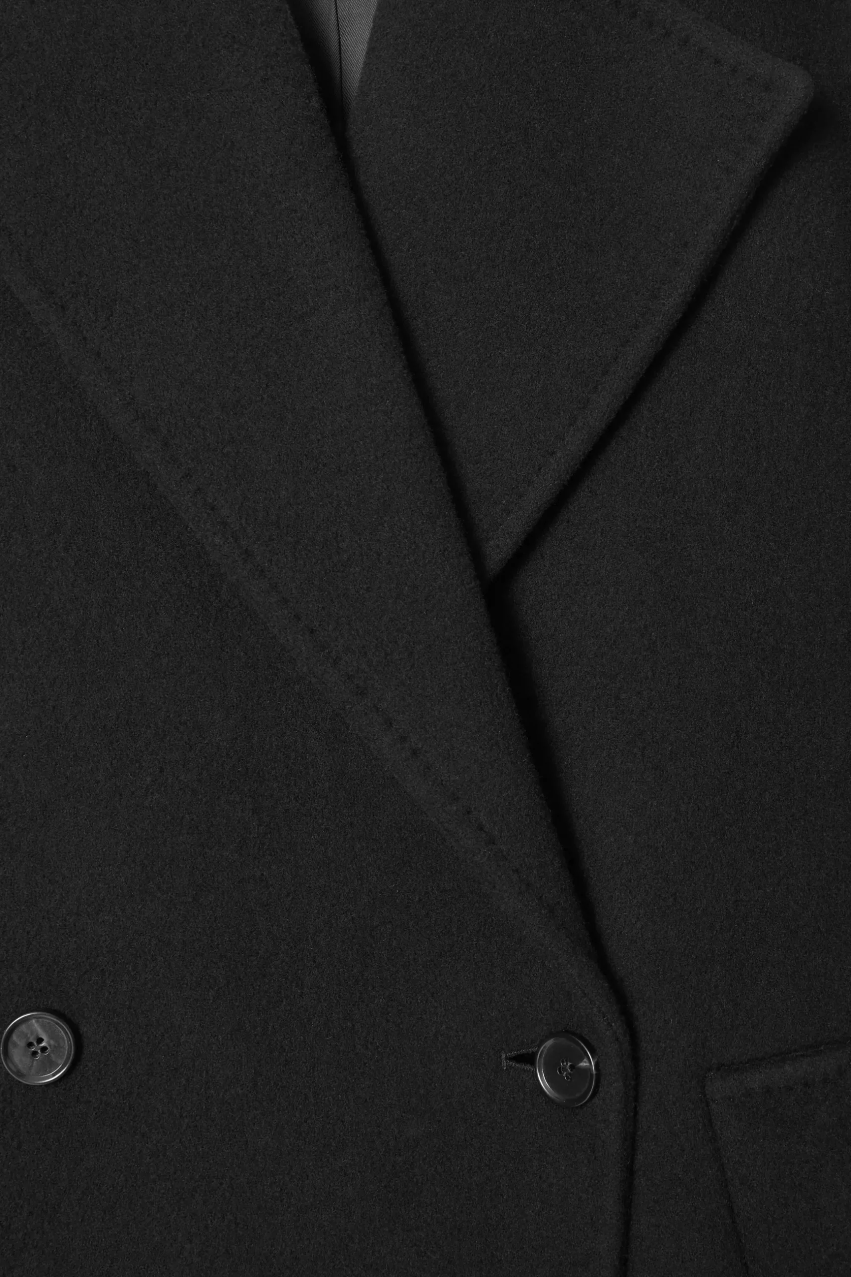 New COS DWURZĘDOWY WEŁNIANY PŁASZCZ OVERSIZE