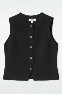 Fashion COS DZIANINOWA KAMIZELKA Z BAWEŁNĄ