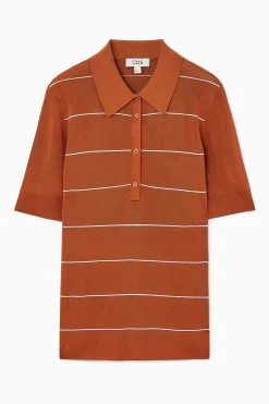 Clearance COS DZIANINOWA KOSZULKA POLO W PASKI