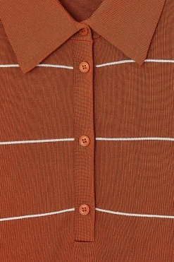 Clearance COS DZIANINOWA KOSZULKA POLO W PASKI