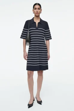 Sale COS DZIANINOWA SUKIENKA MINI W PASKI W STYLU POLO