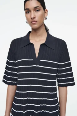 Sale COS DZIANINOWA SUKIENKA MINI W PASKI W STYLU POLO