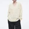 Outlet COS DZIANINOWY SWETER Z LNEM W NIEREGULARNE PASKI