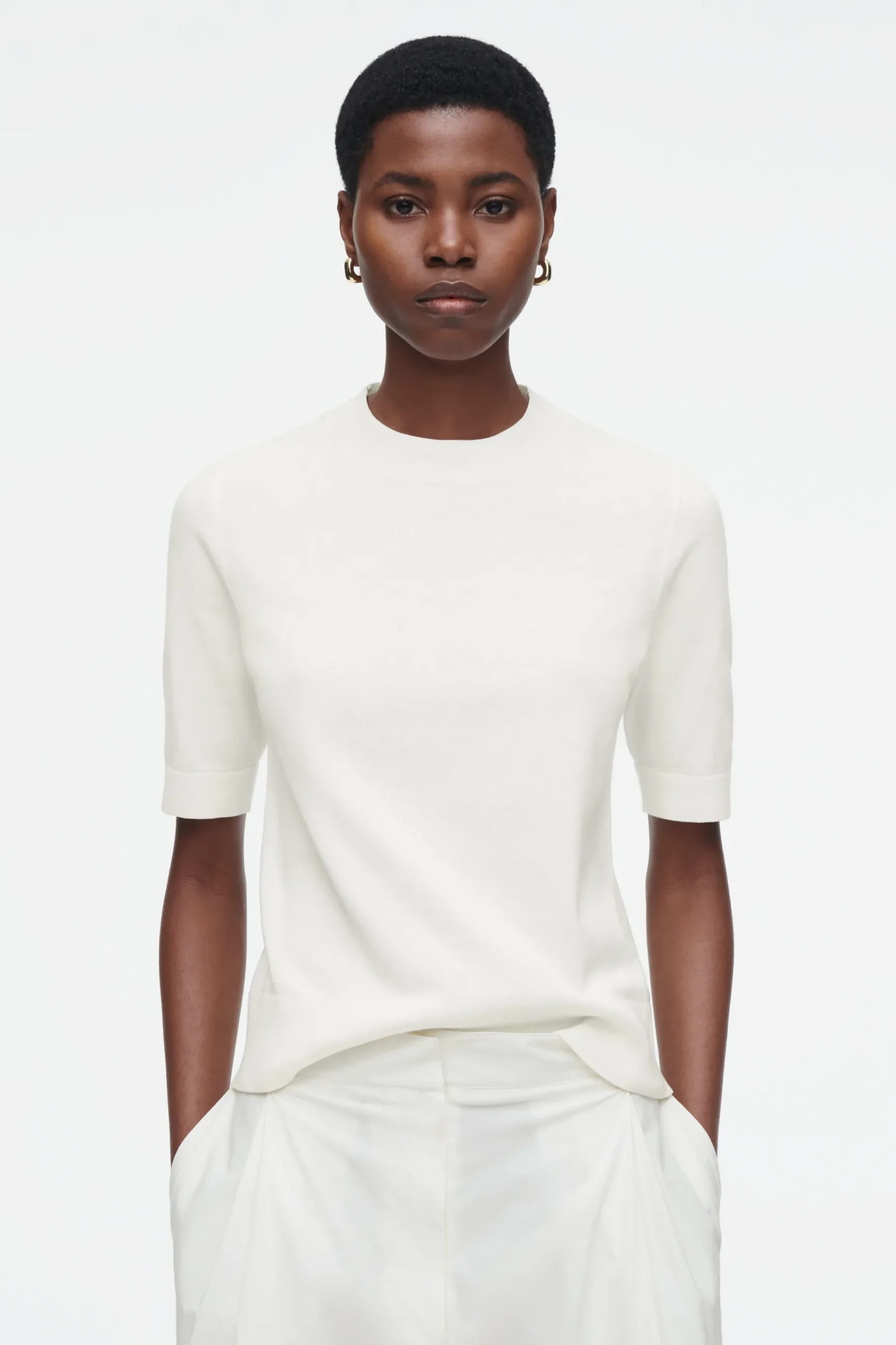 Best COS DZIANINOWY T-SHIRT – REGULAR FIT