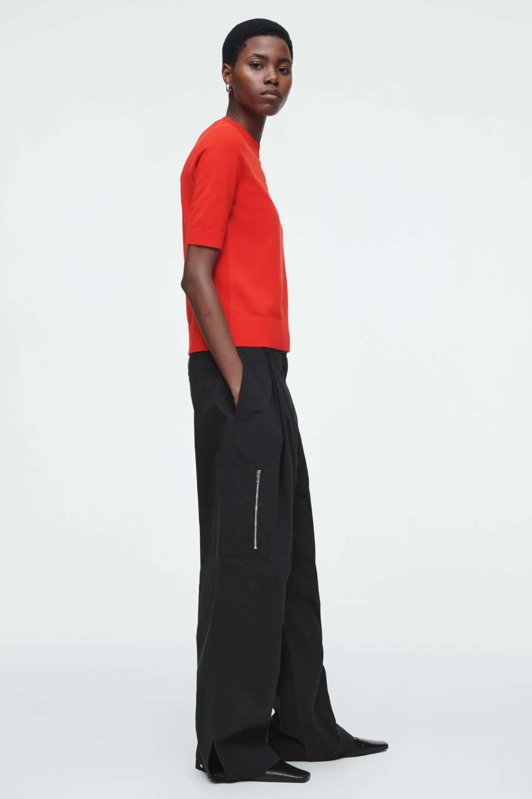 New COS DZIANINOWY T-SHIRT – REGULAR FIT