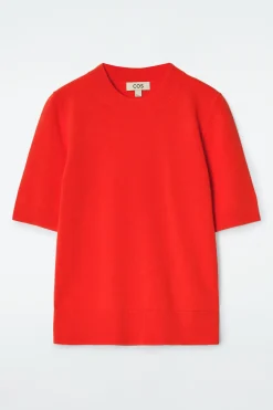New COS DZIANINOWY T-SHIRT – REGULAR FIT