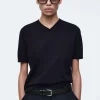 New COS DZIANINOWY T-SHIRT Z DEKOLTEM W KSZTAŁCIE LITERY V