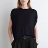 Clearance COS DZIANINOWY T-SHIRT Z OKRĄGŁYM DOŁEM