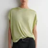 Clearance COS DZIANINOWY T-SHIRT Z OKRĄGŁYM DOŁEM