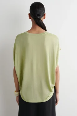 Clearance COS DZIANINOWY T-SHIRT Z OKRĄGŁYM DOŁEM