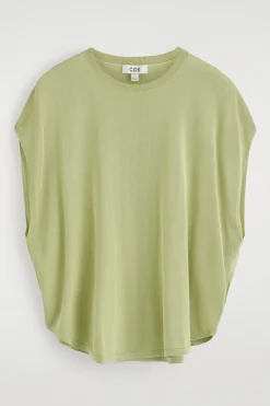Clearance COS DZIANINOWY T-SHIRT Z OKRĄGŁYM DOŁEM