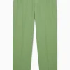 Fashion COS ELASTICATED STRAIGHTLEG TROUSERS Zielony