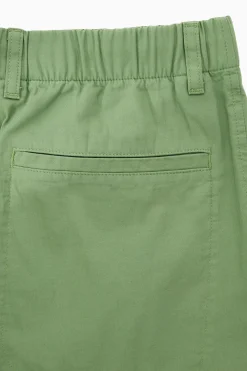 Fashion COS ELASTICATED STRAIGHTLEG TROUSERS Zielony