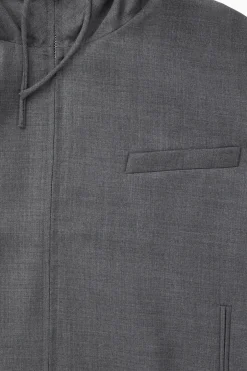 New COS ELEGANCKA WEŁNIANA KURTKA Z KAPTUREM