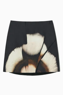 Sale COS FLORALPRINT LINENBLEND MINI SKIRT