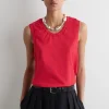 Hot COS GATHERED COTTON TANK TOP