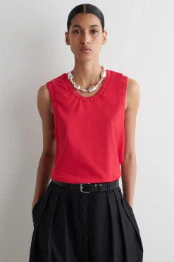 Hot COS GATHERED COTTON TANK TOP