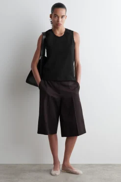 New COS GATHERED COTTON TANK TOP
