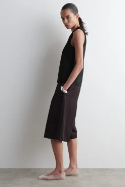 New COS GATHERED COTTON TANK TOP