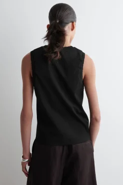 New COS GATHERED COTTON TANK TOP
