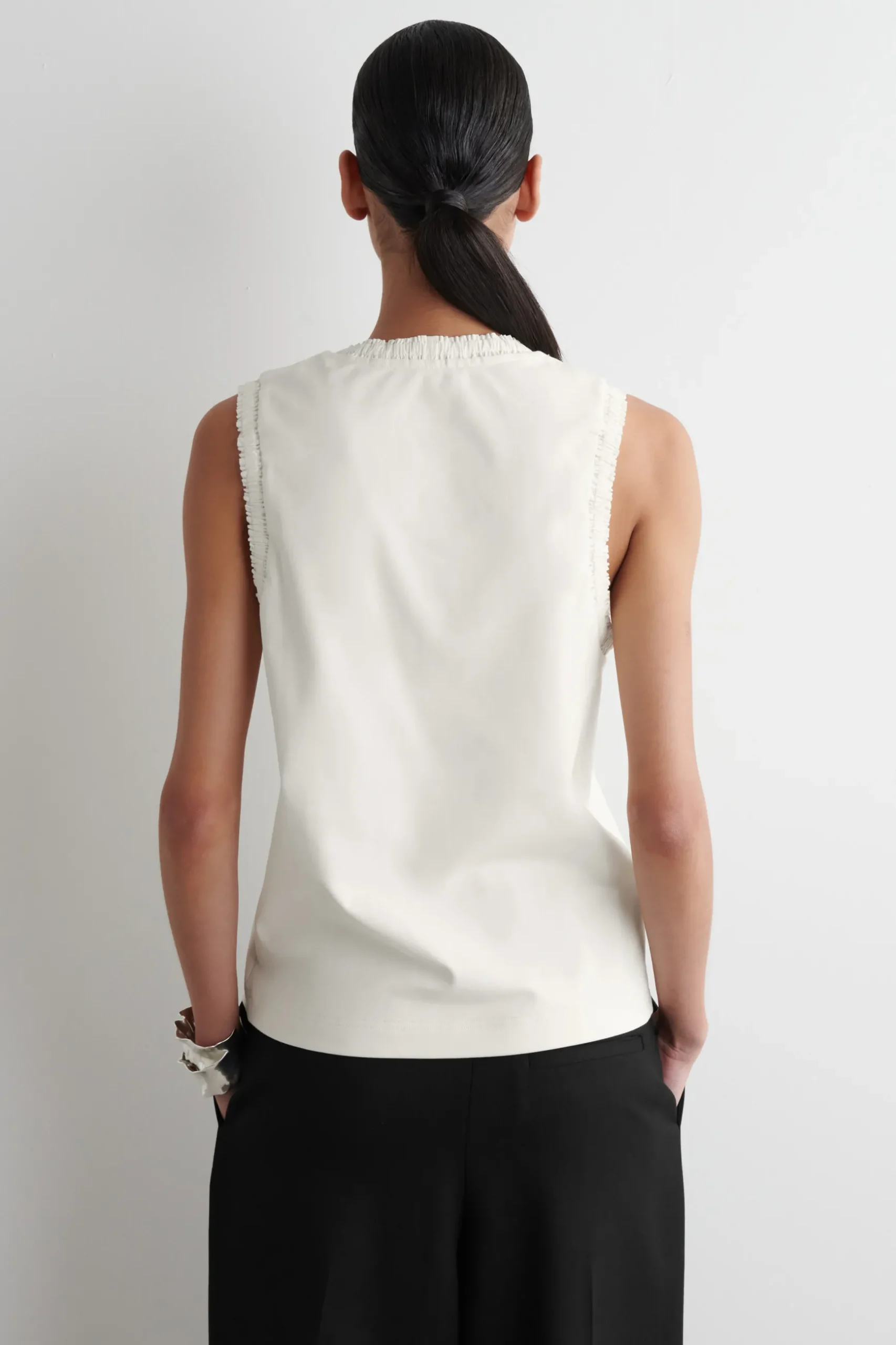 Clearance COS GATHERED COTTON TANK TOP