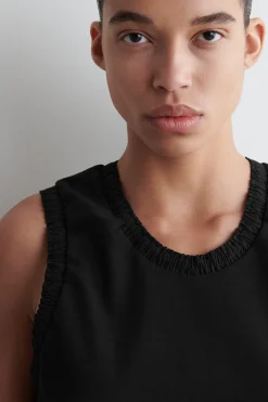 New COS GATHERED COTTON TANK TOP