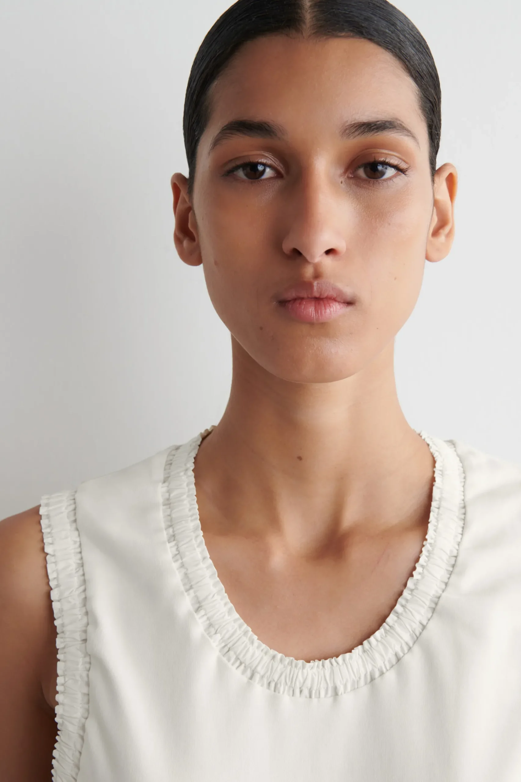 Clearance COS GATHERED COTTON TANK TOP