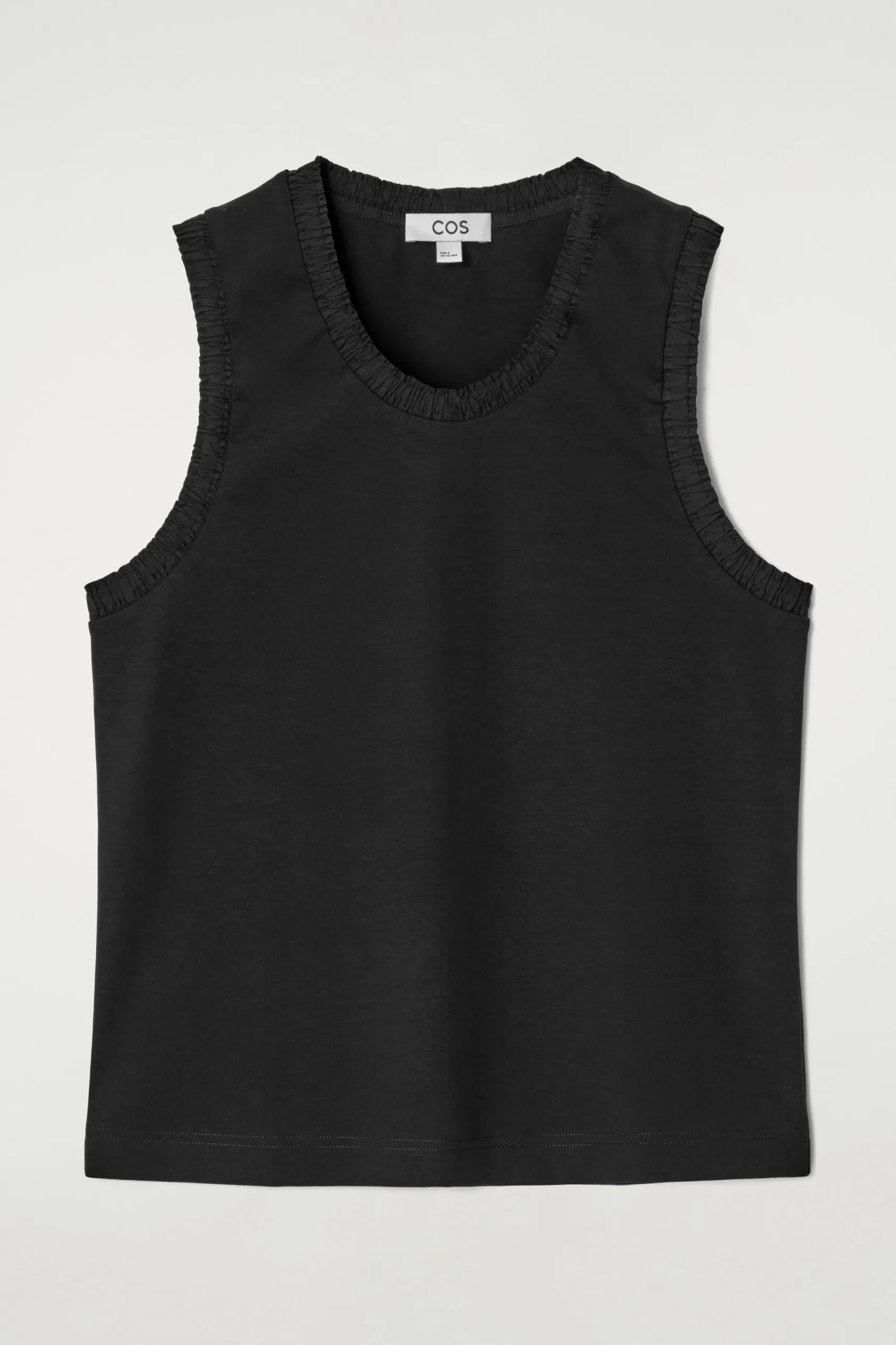 New COS GATHERED COTTON TANK TOP